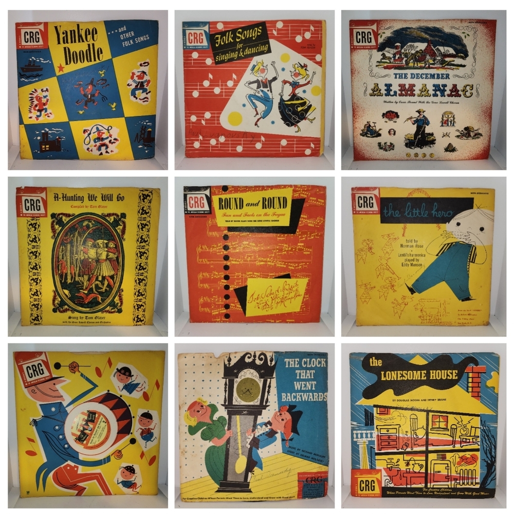 lot of 9 rare Vintage 50s children's records 78s